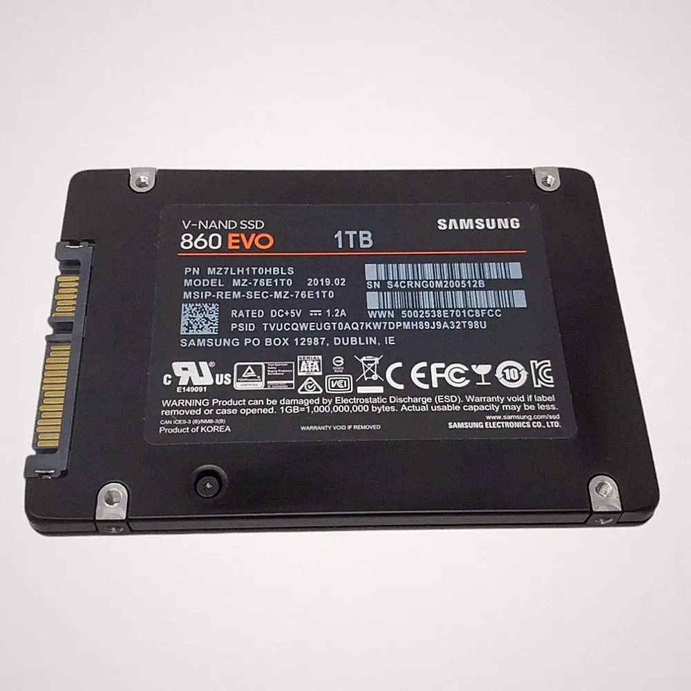 0 hours openbox Samsung 860 EVO 1TB 2.5" Sata SSD Solid State Drive MZ7LH1T0HBLS