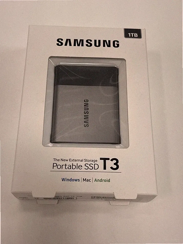New Samsung T3 Portable External Drives SSD 1TB USB 3.1 MU-PT1T0B/AM