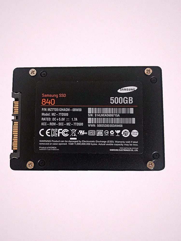 Samsung 2.5" 840 500GB SOLID STATE SSD Drive SATA