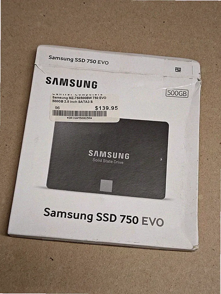 Samsung 750 EVO MZ-750500BW 500GB 2.5" SATA III Solid State Drive SSD Opened