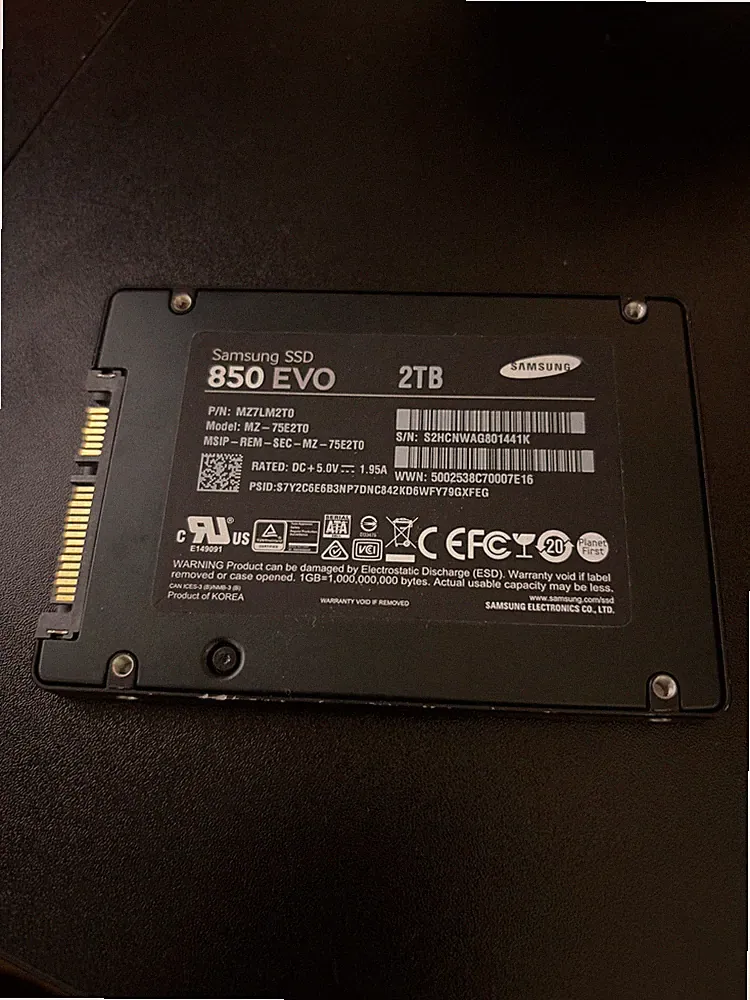 Samsung 850 EVO MZ-75E2T0 2TB 2.5" SATA Solid State Drive