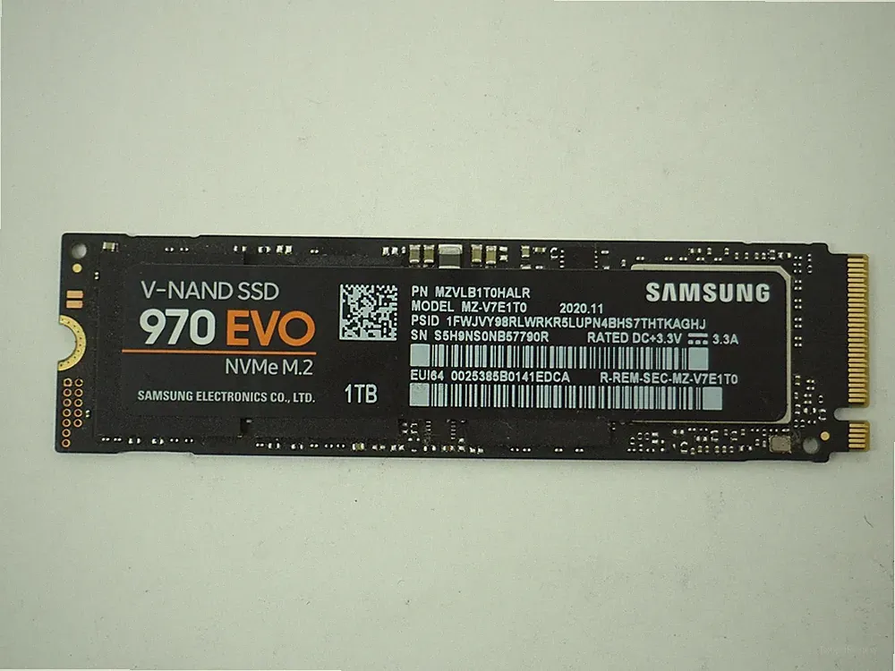Samsung 970 EVO 1TB NVMe M.2 SSD Drive Tested, Wiped -MZ-V7E1T0