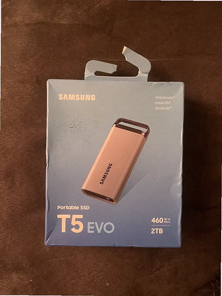 Samsung T5 EVO 2TB Portable SSD USB 3.2 Gen 1 External SSD MU-PH2T0G Gray