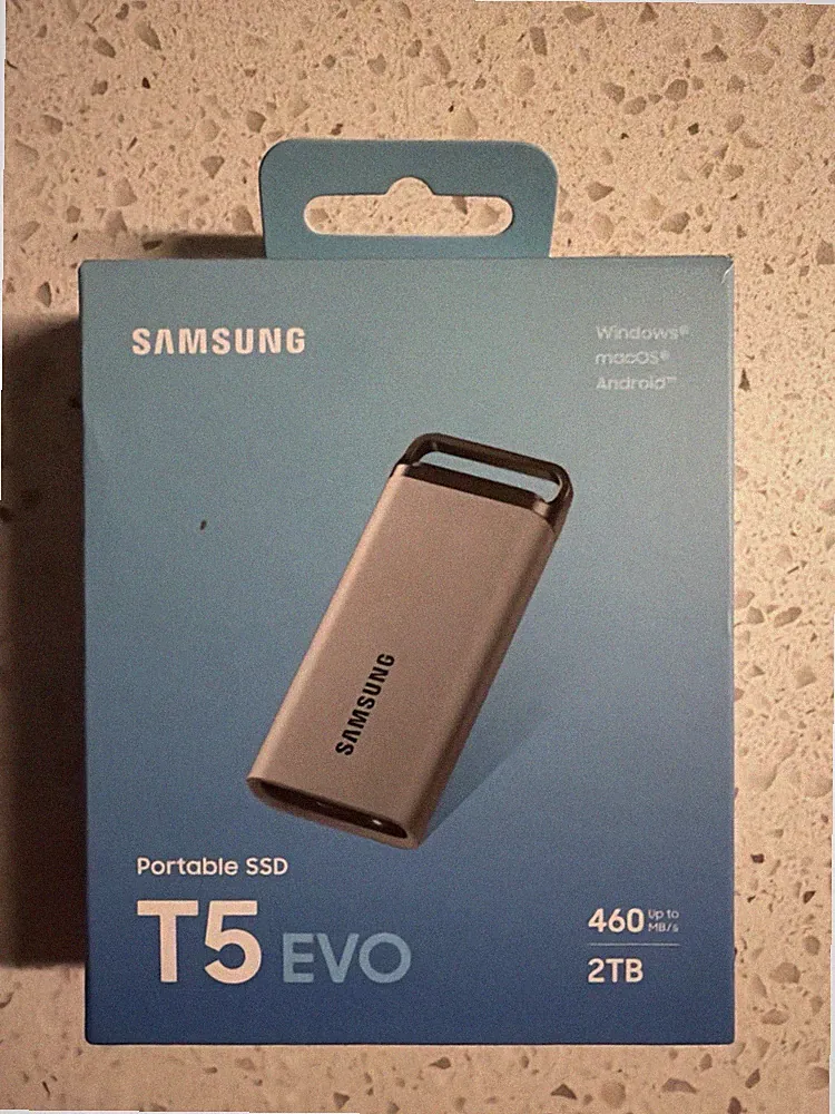 Samsung T5 EVO 2TB Portable SSD USB-C External Solid State Drive- Unused In Box