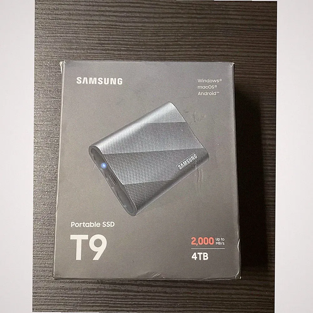Samsung T9 Portable SSD 4TB USB 3.2 Gen 2x2 Black MU-PG4T0B/AM (Open Box, NEW)